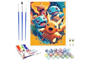 SHINESKY Malen Nach Zahlen Kinder Erwachsene Anfänger, Handgemalt Ölgemälde Kit für Mädchen Jungen ab 7 8 9 Jahre, DIY Anime Spielzeug als einen Kindergeburtstag Geschenk, Ohne Rahmen 40 x 50cm (Smile)