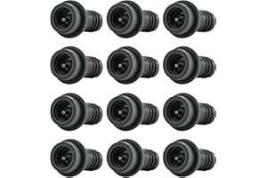 WOTOR tappo vino sottovuoto 12 pezzi, tappi bottiglie vino, accessori vino, Tappi Riutilizzabili Per Mantenere Il Vino Fresco (Nero)