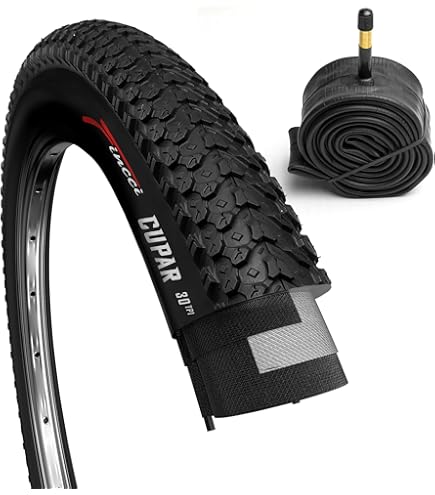 Fincci Set 26 x 2,10 Pouces 54-559 Pneu Lisses avec Chambre à Air de