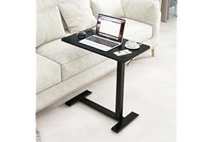 ‎PUNCIA PUNCIA Laptoptisch höhenverstellbar 66-100cm drehbarer Laptopständer mit Rollen mobiles Stehpult Überbett-Tisch ergonomisch Steh-Sitztisch Präsentationswagen für Bett Sofa Büro Office Schwarz
