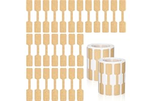 TIESOME 1000 sztuk pustych naklejek w cenie biżuterii, samoprzylepne, brązowe, puste biżuteria, łatwe do usunięcia, nie pozostawiają śladów, do zawieszek z papieru typu, bransoletek