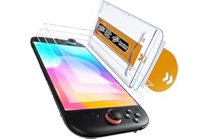 Auarte Vetro Temperato per Nintendo Switch 2 Model 2025, 3 Pezzi Pellicola Prottetiva con Kit di Installazione Facile, Ultra Trasparente, Durezza 9H, Anti Graffio, Anti-Impronte