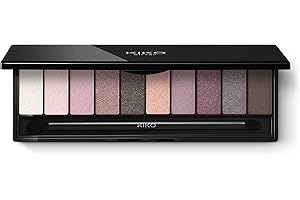 KIKO Milano Soft Nude Eyeshadow Palette 01 | Palette Avec 10 Ombres À Paupières Aux Différents Finis. Double Applicateur Inclus