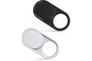 imluckies Coque en métal pour webcam - 0,1 cm - Pour ordinateur portable, MacBook Pro/Air, iMac, iPad, tablette iPhone 8/7/6 Plus, Echo Show/Spot Web Camera Blocker [1 noir + 1 blanc)