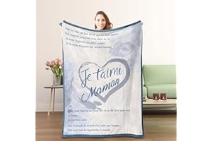 TUKEOO Idee Cadeau Fete des Meres Couverture Personnalisée Cadeau Maman Plaid Couverture Polaire Cadeau Anniversaire Femme, Cadeau Fête des Mères et Cadeau Noel pour Maman
