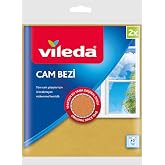 Vileda Glass Cloth, Extra Brightness, Yellow, Pack of 2
