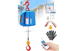 NEWTRY Polipasto Eléctrico Grúa Eléctrica de Elevación de 300kg, 1500 W, Control Remoto Inalámbrico, Elevador eléctrico Con Protección de Sobrecarga