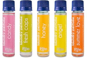 KIFRA Perfume concentrado para la colada, caja de regalo, 5 minilatas frescas Caps Angel Candy Summer Love Honey 125 ml