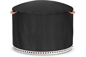 DUDSOEHO Fire Pit Cover For Solo Stove Cover Yukon 27 Inch, Waterproof Heavy Protective Cover for Solo Stove Accessories, Patio Fire Bowl Cover with PVC Coating Material, 27.5"D x 16.5"H Black