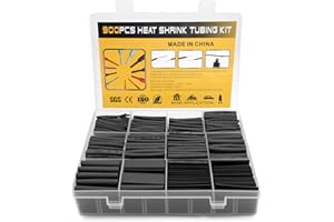 EOPUOZS 900 Piezas Tubo Termoretractil, 2:1 Tamaños Termoretractil para Cables Impermeable, Funda Termoretracti para Conexiones de Cables, Aislamiento Eléctrico y Reparación de Cables (12 Tamaños)