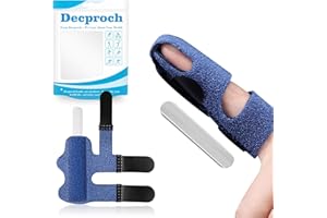 Decproch Fingerschienen, 2 Stück Fingerunterstützung, Weicher Bequemer Fingerschutz bei verletzung, Fingerbandage für Gebrochene Verstauchte Arthritis oder Tendinitis (Blau)