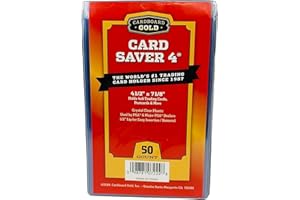 Card Saver 50 Cardboard Gold 4 Semi-Rigid Card Holders