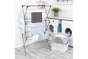 Minky Premium Sure Grip Extra Wide 3 Tier Airer, indoor airer, Clothes drying, Stainless steel, Gunmetal
