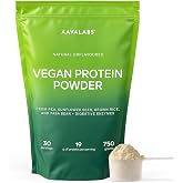 Vegan Protein Powder - Plant Protein 750g - Natural Unflavored - Sunflower Seed, Brown Rice, Bean &amp; Pea + DigeZyme - 30 Servi