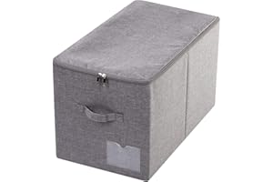 iwill CREATE PRO 56 (dł.) x 32 (szer.) x 33 cm (wys.) składany pojemnik do przechowywania z pokrywą na zamek błyskawiczny, kolor ciemnoszary