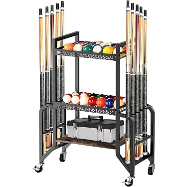Lot De 6 Pinces De Rangement Pour Queues De Billard – Support Mural Ou Sol En Plastique, Gain De Place Et Facile à Installer