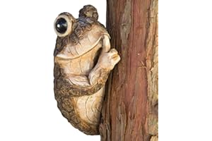 Bits and Pieces - Keep Quiet Frog Tree Peeker - Animal de poliresina Duradero