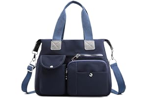 FORRICA Borsa a Mano Donna Borsa Tracolla Tessuto Oxford Impermeabile Borsetta Grande Borse a Spalla Casuale Borsa Viaggio Multi Tasca