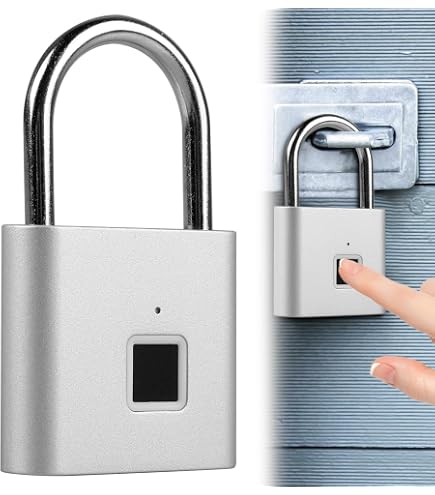 Lucchetto Per Borsa Con Impronta Digitale 360° Mini - Batteria USB 60mAh, Allarme, 21g - 5