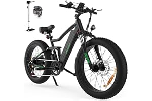 HITWAY Bici Elettrica Bicicletta Elettrica 26", Mountain Bike Elettrica 4.0 Fat Tire, 250W Motor 48V/15Ah batteria al litio,7 marce, fino a 55-80 km