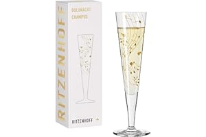Ritzenhoff 1078202 Copa de champán 200 ml - Serie Goldnacht No. 2 - Noble pieza de diseño con oro auténtico - Made in Germany