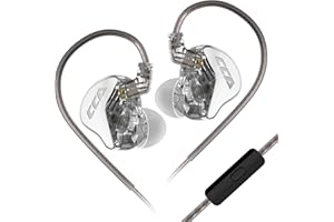 Keephifi CCA CRA In Ear Monitor Auriculares IEMS con Cable y Microfono,10 mm Imán de neodimio DD DJ Casco,Diafragma de Polímero Graves Profundos Auriculare Audífonos Hifi para Gaming,Cantante,Musician