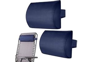Moreeulsi 37x17cm Almohada para Reposacabezas para Tumbona De Patio, 2 Almohada Reclinable Ergonómica Ajustable, Cojín Reposacabezas para Tumbona Playa, Almohada para Tumbona De Repisa