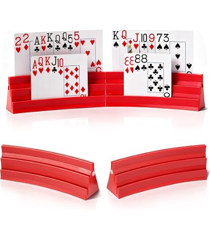 Lot De 4 Porte-Cartes à Jouer Empilables Magnétiques - Bleu Pour Arthrite Enfants Personnes Âgées