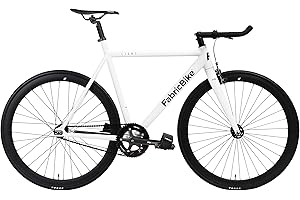 FabricBike Light - Vélo Fixie, Fixed Gear, Single Speed, Cadre et Fourche Aluminium, Roues 28", 3 Tailles, 6 Couleurs, 9,45 kg (Taille M)