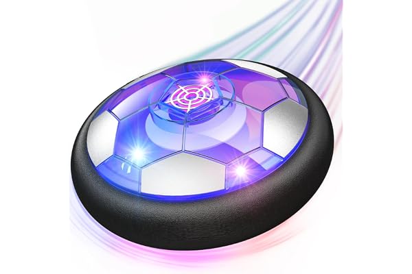 Ancesfun Football Air Power, Palla Ricaricabile Interno Esterno Calcio Fluttuante Con Illuminazione LED e Protezioni in Schiuma, Regali di Hover Ball per Bambini Natale 3-12 Anni Ragazzi Ragazze