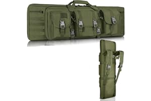 SJASD Gewehrtasche,Gewehrtasche abschließbar 2 langwaffen,waffentasche Pistole doppelt,Doppel Waffentasche Jagd,Jagdgewehr TascheGewehrtasche lang,Jäger,Hunting,Jagdwaffe,Army Green,93CM