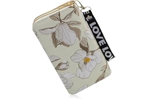 AdiStylinno Women's Wristlet, Polyester Exquisite Floral Ladies Wallet Large Capacity Purses for Women with Double Zipper Detachable Wristband Credit Card Holder with Multi Slots