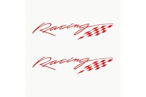 Autodomy Sport Tuning JDM OEM Rally Sticker Car Pack of 2 Racing Sticker Motorcycle Resistant to Rain and Sun Racing Sticker (Red)
