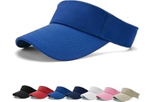 BLURBE Sun Visor Cap - Women Ponytail Baseball Cap, Sport Outdoor Plain Visor Cap, Adjustable Twill Golf Tennis Visor Hats for Men