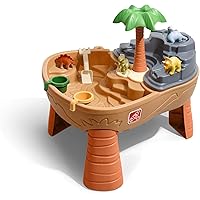 Step2 Dino Dig Sand & Wassertisch mit Dinosaurier & Jungle | Wasserspieltisch für Kinder mit 7-teiligem Zubehör Set…
