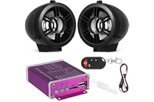 OUNONA Altavoces para motocicleta, amplificador, sistema de sonido de audio, sistema de sonido de radio para motocicleta