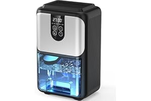 ZROPEAO Deumidificatore Casa Muffa 2000ML, Deumidificatore Portatile Silenzioso Piccolo con Sbrinamento Automatico, Illuminazione a 7 colori e Timer 4-48 ore per Camera da Letto Bagno Cantina, 550ML/24H