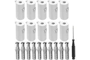 OASHISU Gancho Descentralizador Techo [10 Piezas, Blanco, plástico ABS], Desplaza Luz Lámparas, Soporte Decorativo, Descentrador Lámparas de pared o techo, Descentrador de cables eléctricos