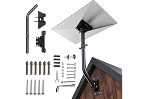 PLOIWUE Starlink Gen 3 Mount 360° Adjustable V3 Starlink Wall Mount Starlink Gen3 Pole Mounting Kit with Starlink Gen 3 Pipe Adapter for Gen3 Starlink Internet Kit Satellite