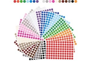 KIPERLINE Gomets Colores Surtidos Pegatinas Redondas 1920 Piezas 15mm Pegatinas Redondo Adhesivos Codificación Redondas Etiquetas para Hogar, Aula, Almacén, Oficina, 20 Colores
