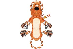 Iokheira Jouet Chien Indestructible, Jouets interactif Chien, Peluche pour Chien, Jouet à mâcher en avec Bruit intégré, Cadeau de Noël, adapté aux Petits, Moyens et Grands Chiens