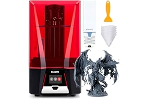 ELEGOO Saturn 2 3D Drucker, MSLA UV Resin 3D Printer mit 10-Zoll-8K-Monochrom-LCD, Luftreiniger und Displayschutzfolie, Größerer Druckgröße von 219x123x250mm