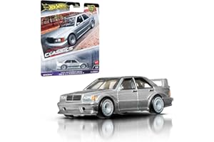 Hot Wheels Mercedes-Benz 190E, Car Culture Véhicules Circuit Legend pour enfants à partir de 3 ans et les adultes fans et collectionneurs, collection premium de véhicules à l’échelle 1/64, HRV98