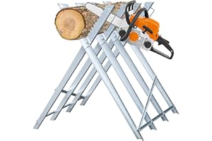 Jiubiaz Chevalet de sciage en métal galvanisé - Charge maximale : 150 kg - 81 x 80 x 80 cm - Tréteau de scie à bois