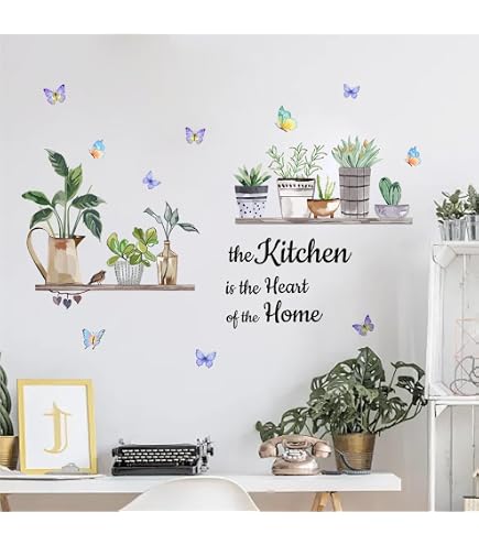 Coffee Time Wall Decals - Black Vinyl Kitchen Decor Stickers, Cafe Cups & Quote Art, Removable PVC