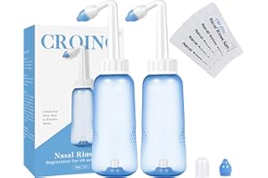 CROING 𝗡𝗲𝘁𝗶 𝗟𝗼𝘁𝗮 40 x Sale + 2 x Neti Lota (300ml) - Irrigatore Nasale per Lavaggi Nasali per Irrigazione Nasale