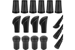 MIHURO 16 Stück Gummipuffer für Wanderstöcke,11mm Nordic Walking Stöcke Gummipuffe für die Meisten Walking Stöcke, Gehstock Gummispitzen für Wanderstöcke Trekkingstöcke Asphalt Kies Berge Wandern(8Paar)
