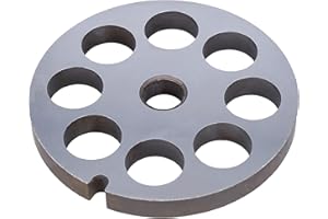 PUREPOWER Lame de Hachoir à Viande Disque à Trous, à Disque En Acier Inoxydable avec Trous de 13 mm | pour Affûteur Hachoir Bosch, Zelmer, Chambre Numéro 8 – 61 mm