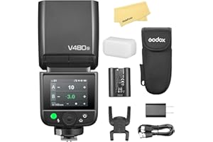 Godox V480S TTL Camera Flash for Sony Camera Flash Speedlite Speedlight Light,GN50,2.4G HSS 1/8000s,7.2V/2200mAh Li-ion Battery,1.7s Recycle Time,650 Full-Power Flashes,10 Levels LED Modeling Lamp