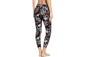 Rave on Friday Women Leggins Christmas Pattern High Waisted Sport Yoga Pants Gym Stretchy Elegant Slim Fit Skinny Athletic Workout Running Trousers Tights S-XL